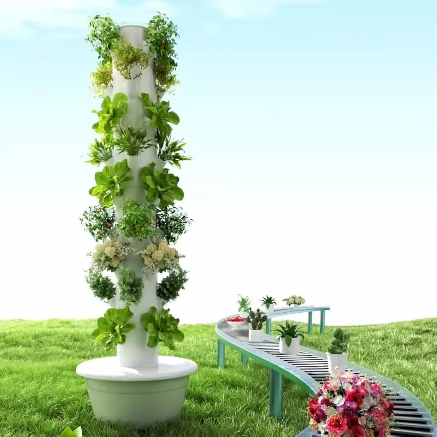 Vertical Hydroponic Grow Tower - đánh giá và giá Gardening Tools Plastic